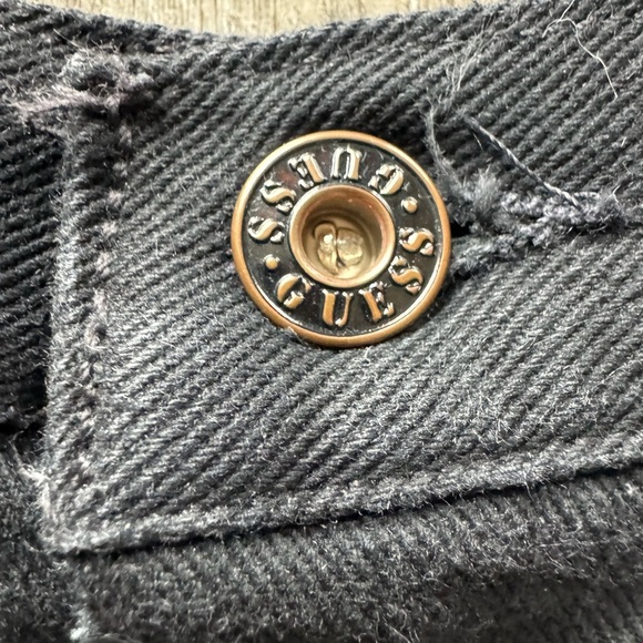 Guess Vintage Black Jean Shorts - Picture 2 of 6